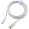 SMT-L20SAL-W なめらかケーブル USB-A to Lightning ホワイト MFi認証 オーム電機 80967875