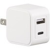 AC充電器 USB Type-A+Type-C 2ポート 2.4A 12W オーム電機