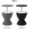 SBT-4857(BK/WH) クーラーバーテーブル サイドテーブル アウトドア クーラーボックス ドリンク 収納 昇降 YAMAZEN(山善) 81009936