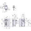 L-336AS-KA 引手付4桁式コンビネーションロック  1.2～1.6mm扉用 ジョー・プリンス竹下 81230199