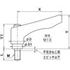 CLSSB8-25 クランプレバー ステンレス 標準おねじ ラクテム 81232265
