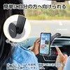 P-CARS15BK スマホホルダー 車 MagSafe対応 強力N52磁石 面ファスナー式 ダッシュボード固定 360°回転 全機種対応 エレコム 81233130