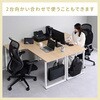 ELD-TLC1410(DBR)+FUD-FS-RC(MWH) L字 デスク パソコンデスク PCデスク 幅140 奥行100 高さ71cm YAMAZEN(山善) 81278989