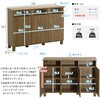 SH-34-OC110-DBR 日本製 オープン収納付きキャビネット 110cm ホームテイスト 81283575