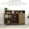 SH-34-OC110-DBR 日本製 オープン収納付きキャビネット 110cm ホームテイスト 81283575