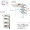FFWZ-95-WOK さわやかな 折りたたみテーブル付ワゴン ホームテイスト 81283627