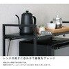 URRZ-1-BK シンプルな伸縮卓上レンジ上ラック1段 ホームテイスト 81283950