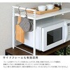 URRZ-1-BK シンプルな伸縮卓上レンジ上ラック1段 ホームテイスト 81283950