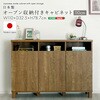 SH-34-OC110-BR 日本製 オープン収納付きキャビネット 110cm ホームテイスト 81283916
