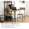 VFRZ-105-WAL ヴィンテージ調 折りたたみテーブル付キッチンラック ホームテイスト 81284361