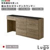 日本製 特殊鋼板を使った組み合わせキッチンカウンター 180cm ゴミ箱上カウンター+引き出し収納+引き出し収納 ホームテイスト