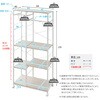さわやかな 調節可能2連ハンガーラック ホームテイスト