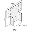 10177126 枠組壁工法用金物 柱頭金物PC ダイドーハント(旧:大同製鋲所) 81285481