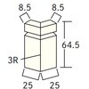 DLBDT10-W1 巾木コーナーキャップ 出隅用(T型対応) ウッドワン 81291065