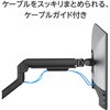 GH-AMGA1-WH 液晶モニターアーム ガススプリング 1画面 クランプ/グロメット式 グリーンハウス 81293488