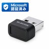 CR-FI01UBK Microsoft認証品 指紋認証リーダー パスキー USB-A 直差し Windows11/10 Hello機能対応 MoC エレコム 81293655