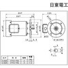 0.4kw VTFO-FKN 2P 三相 0.4kw VTFO-FKN 2P フランジ取付 全閉(外扇)屋内型 モータ 日東電工 81318810