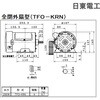 200w TFO-KRN 4P 単相 200w TFO-KRN 4P コンデンサ始動式 全閉外扇型 モータ 日東電工 81318837