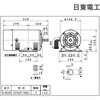 0.55Kw EFOUP-KQN 4P 単相 0.55Kw EFOUP-KQN 4P コンデンサ始動式コンデンサ モータ 防滴保護型 日東電工 81318898