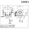 250w EFOU-KTN 4P 単相 250w EFOU-KTN 4P 分相始動式 モータ 開放防滴型 日東電工 81318959