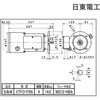 0.4Kw VTFO-FKN 4P 200V HBA 三相 0.4Kw VTFO-FKN 4P 200V HBA タテ型 フランジ取付 全閉外扇屋内型 ブレーキ付 モータ 日東電工 81318986