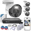 SWNVK-876804 Swann セキュリティカメラ 8CH 4K NVRレコーダー 警告ライト2TB搭載 IP66屋外 防犯カメラ 4個セット SWANN(スワン) 81529658