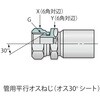OKE08 x 210L SUS C=C 油圧ホース 1.5MPa 低圧用ゴムホース OKE (両端金具C ステンレス SUS304) 鉱物性作動油・水グリーコール・水 ノーブランド 81880219