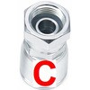 OKE08 x 210L SUS C=C 油圧ホース 1.5MPa 低圧用ゴムホース OKE (両端金具C ステンレス SUS304) 鉱物性作動油・水グリーコール・水 ノーブランド 81880219