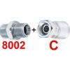 OKE12 x 380L SUS C+8002=C+8002 油圧ホース 1.5MPa 低圧用ゴムホース OKE (両端金具C+アダプタ付 ステンレス SUS304) 鉱物性作動油・水グリーコール・水 ノーブランド 81764168
