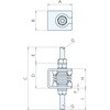 BBU25-500EL ハイブリッドビルトイン防振マウント(軽量型) 無電解ニッケルめっき仕様 ナベヤ 82475411