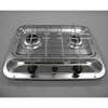 S909 ガスレンジ (ステンレス)/2口/自動着火/420x370mm カーク産業
