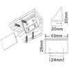 0656/G アングルブロック(グレー)(1000ヶ入り) カーク産業 81818147