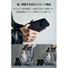 AMS-MAGCSZERORD MagSafeカードケース スマホスタンド 3枚収納 磁気防止シート付属 角度調整 iPhone対応 高耐久 CORDURA生地 エレコム 81825068