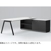アフィーノ マネジメントデスク 平机 W2100 クレテンザ脚 木製脚 引出し+オープン型 左用<配送時組立サービス付> イトーキ