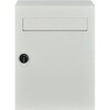 in079-wh 郵便ポスト ホワイト 16L ダイヤルロック式 万方商事 81904001