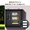 sg307-b-blhu 壁掛け郵便ポスト ダイヤルロック式 3窓 Bタイプ ブルーグレー 万方商事 81903800