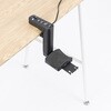 HPH-002BK USB2.0 3ポートハブ+SD microSDカードリーダー /ライター付きヘッドホンフック ナカバヤシ 81921659