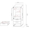 SH-34-013-NA 引出し付きワードローブ タカシン家具工業 81922210