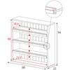 SH-34-052-WH ディスプレイ本棚 幅80センチ タカシン家具工業 81922115