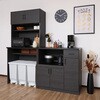 SH-34-003-BK スライド棚付きキッチンカウンター タカシン家具工業 81922648