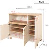 SH-34-039-WH スライド棚付きキッチンカウンター タカシン家具工業 81922569