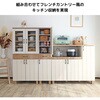 SH-34-039-WH スライド棚付きキッチンカウンター タカシン家具工業 81922569