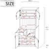 SH-34-002-BK スライド棚付きキッチンラック タカシン家具工業 81922630