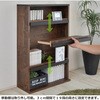 SH-34-051-BR ディスプレイ本棚 幅60センチ タカシン家具工業 81922788