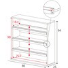 SH-34-052-BR ディスプレイ本棚 幅80センチ タカシン家具工業 81922806
