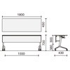 KT-P1300LMAWN3 フラップ会議テーブル コンフェスト  シンプルタイプ 幕板付き (配送・組立サービス付き) コクヨ 81931538
