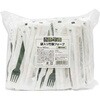 商売繁盛紙袋竹製フォーク 100本入 16cm 大和物産