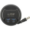 USBタップ モバイル 35W PD対応 GaN採用 Type-A/C×2 ブラック オーム電機