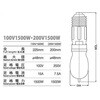 100V1500W 冨士製 ハロゲンランプ 100V/200V 1.5KW 冨士電球工業 82036206