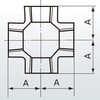 40A クロス 可鍛鋳鉄製管継手 (黒) 日本継手(旧:JFE継手) 82268229